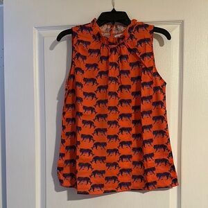 Orange and Purple Tiger Print Tank Top (Clemson Colors!)